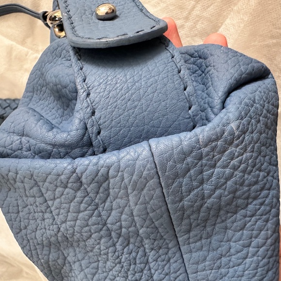 Gucci Large Bamboo Barbaston Royal Blue Spike Calfskin Leather - Picture 5 of 14